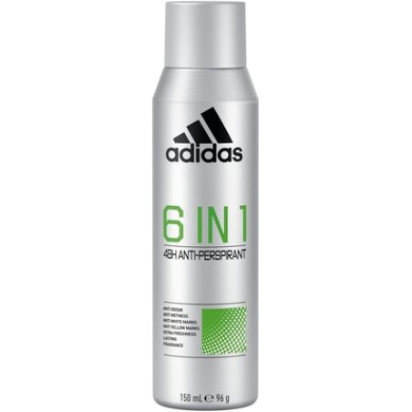 Adidas 6 in 1 Deodorant Spray 48H Antiperspirant 150ml