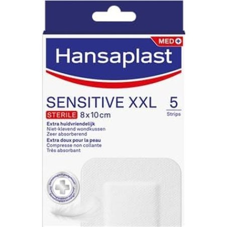 Hansaplast Sensitive XXL 5 Strips 8x10cm - Pack of 5