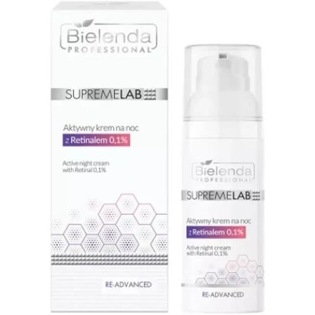 Bielenda Professional Supremelab Active Night Cream with Retinol 0.1% for Skin Reconstruction, Protection, and Care 50ml