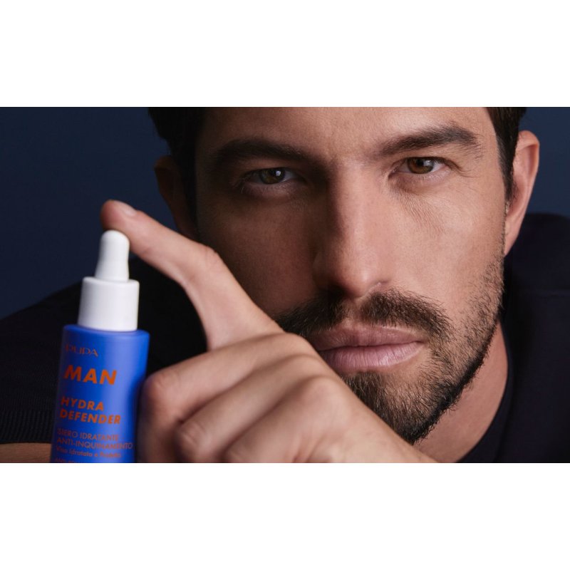 Pupa Man Hydra Defender 30ml Moisture Serum Against Pollution Face Hydrated and Protected