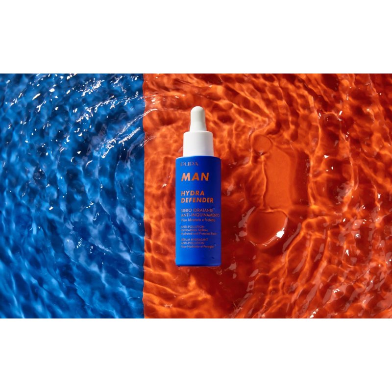 Pupa Man Hydra Defender 30ml Moisture Serum Against Pollution Face Hydrated and Protected