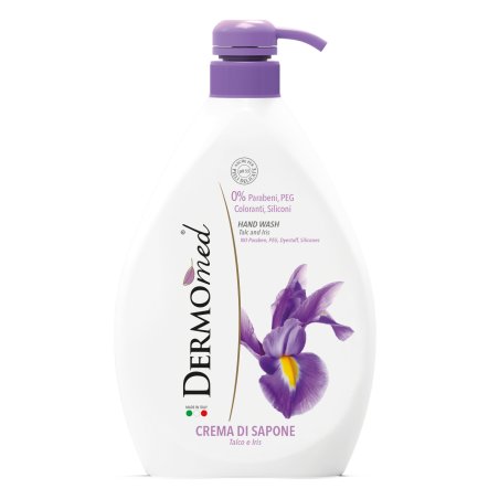 DERMOMED Hand & Face Soap Cream Talco & Iris Dispenser 1000ml