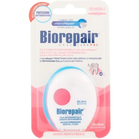 Biorepair Filo Interdentale Cerato Espandibile Per Gengive Delicate 25 5m