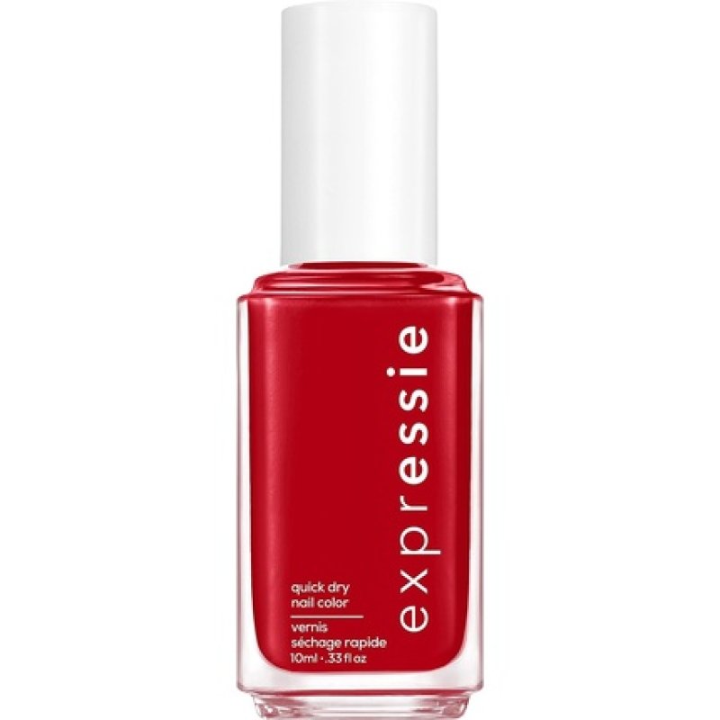 Essie Expressie Nail Polish Quick Dry Formula Vegan Angled Brush Red Pink Nail Varnish 190 Seize The Minute 10ml