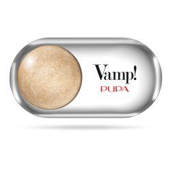 PUPA Milano Vamp! Wet&Dry ombre à paupière 1 g 201 Champagne Gold Lumineux, Satin