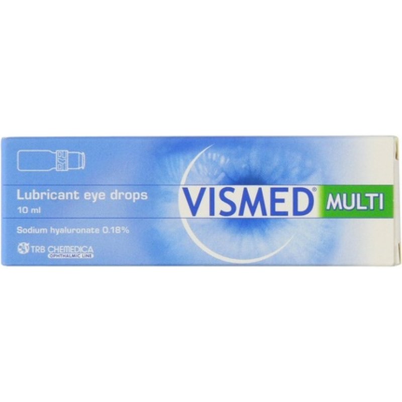 Vismed Multi Preservative Free Eye Drops Sodium Hyaluronate 0.18% for Treatment of Dry Eyes 10ml