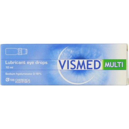 Vismed Multi Preservative Free Eye Drops Sodium Hyaluronate 0.18% for Treatment of Dry Eyes 10ml