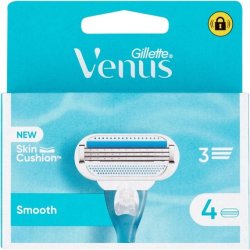 Gillette Venus Women's Smooth Razor Blades For 3 Blade Razor - Pack of 4