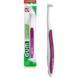GUM End Tuft Toothbrush Extra Small Head For Hard-to-Reach Areas Soft Dental Brush for Adults 1 Count