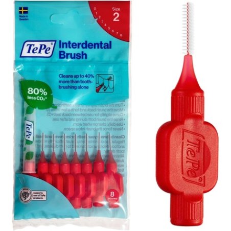 TEPE Interdental Brushes Red Original 0.5mm 8 Count