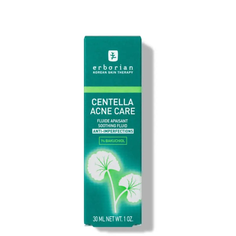 Erborian Centella Acne Care Soothing Moisturizing Fluid 1% Bakuchiol Patch Pimple Effect 10% PHA Acne Blemish Treatment