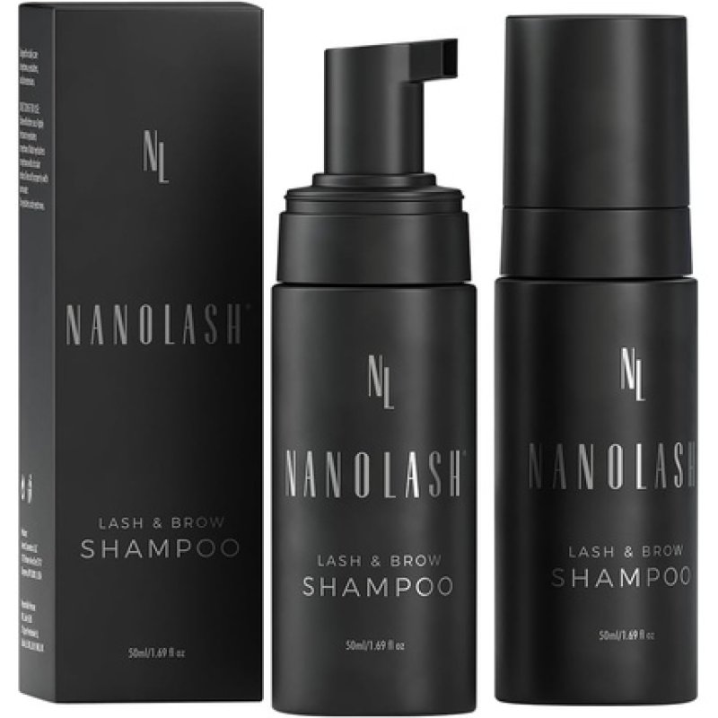 Nanolash Lash & Brow Shampoo 50ml Cleansing Shampoo for Eyelashes and Eyebrows Eyelash Foam Eyelash Extension Cleanser
