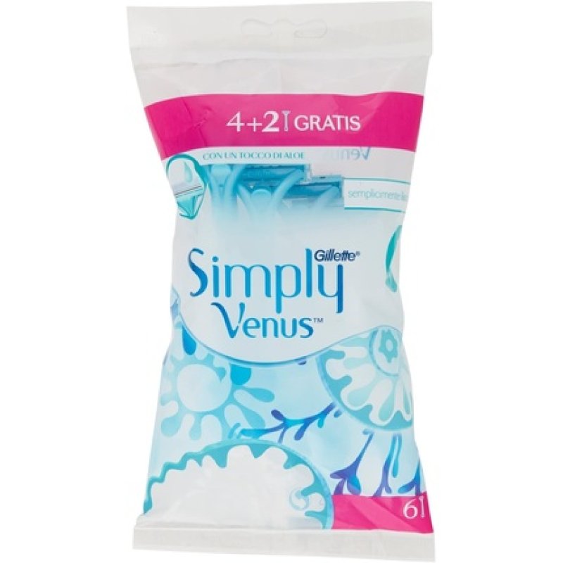Gillette Venus Simply2 Disposable Razors 6 Pieces - Pack of 4 2