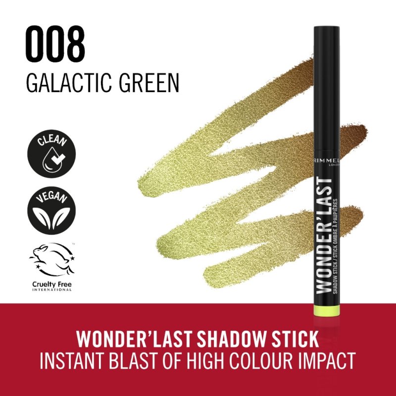 Rimmel Wonderlast Shadow Stick 164g 008 Galactic Green
