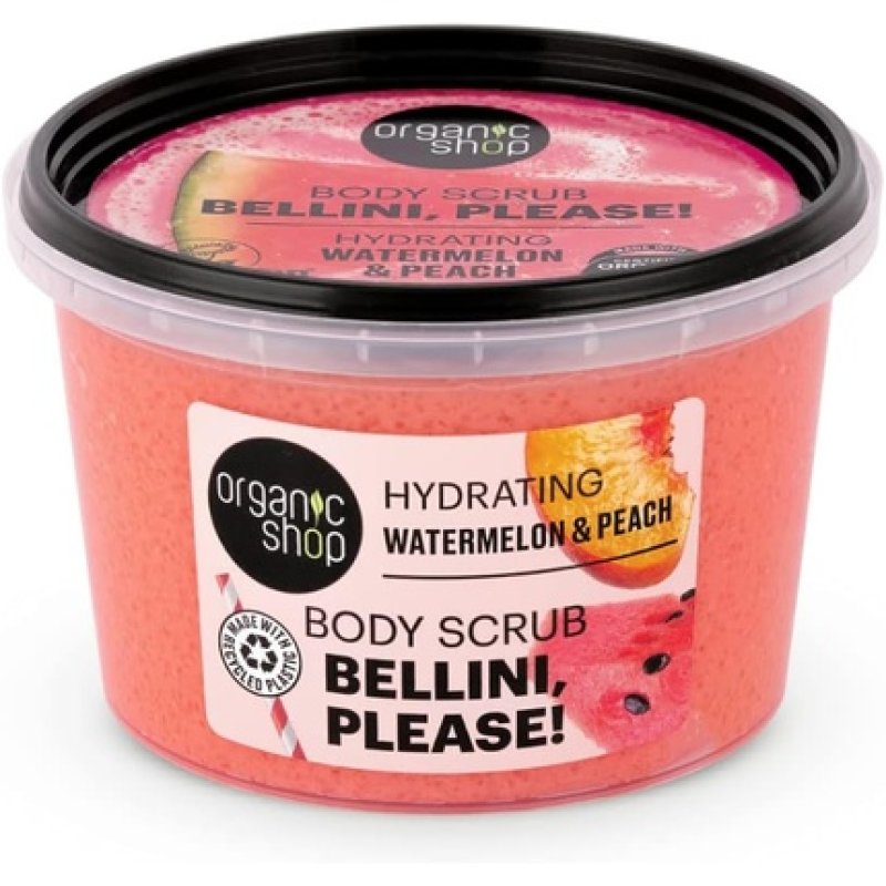 Organic Shop Hydrating Bellini, Please! Body Scrub Watermelon & Peach 250ml