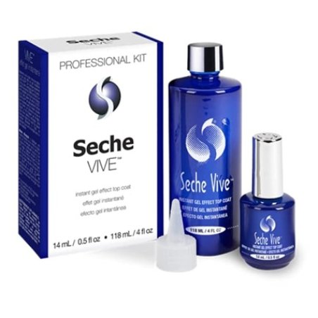 BEAUTY DIRECT Seche Vive Gel Top Coat Nail Polish Long-Lasting High Gloss Chip-Resistant