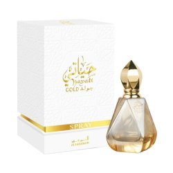 Al Haramain Hayati Gold Perfume for Women and Men Timeless Allure Sweet Perfume with Vanilla Musk and Tolu Balsam Notes