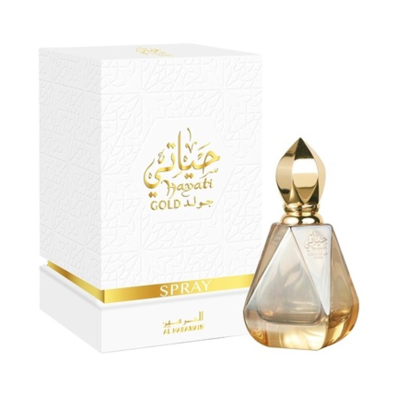 Al Haramain Hayati Gold Perfume for Women and Men Timeless Allure Sweet Perfume with Vanilla Musk and Tolu Balsam Notes