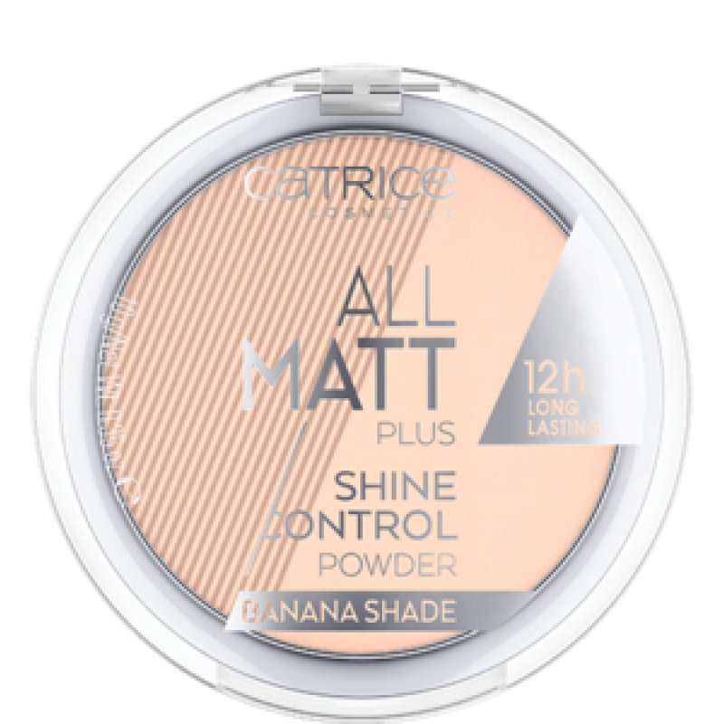 Catrice All Matt Plus Shine Control Powder No. 002 Banana Bright 10g - Yellow Fixing Powder for Combination Skin -