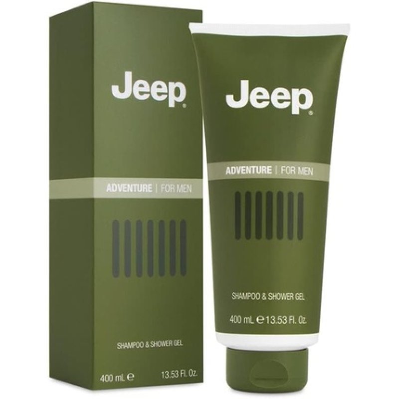 Jeep Adventure Shampoo & Shower Gel Refreshing Body Wash for Men Grapefruit, Peppermint & Rose Pepper Fragrance