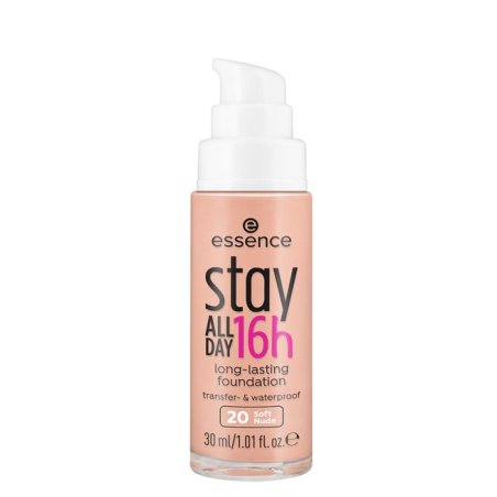 Essence stay ALL DAY 16h long-lasting Foundation 20 Soft Nude 30ml