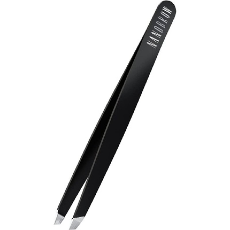 Nanobrow Professional Slanted Stainless Steel Tip Tweezers for Eyebrow Shaping