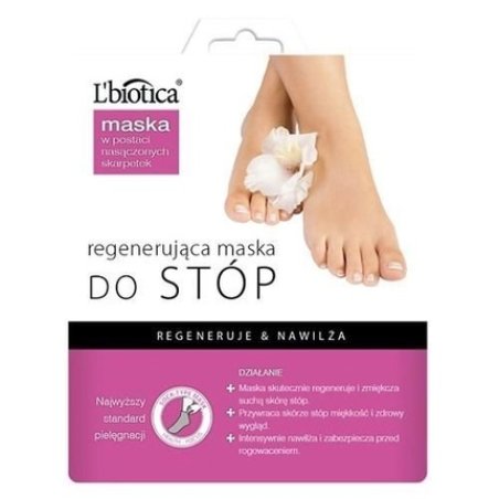 L'Biotica Regenerating Foot Sock Mask 32ml Moisturizing and Nourishing