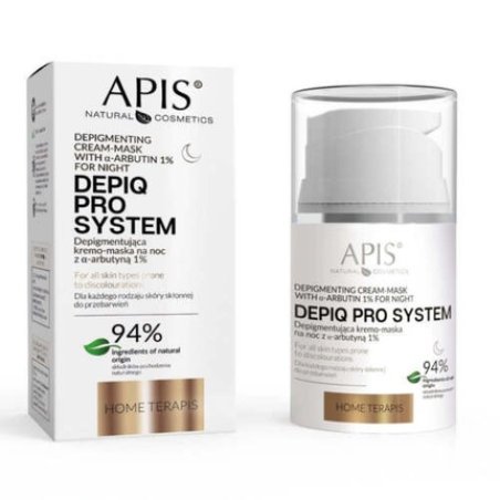 APIS Depiq Pro System Depigmenting Cream Mask with Alpha-Arbutin 1% for Night 50ml