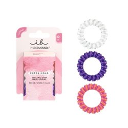 invisibobble Original Hair Tie EXTRA CARE Twirl Boss Spiral Hair Tie Set Purple & Red Gentle on Hair Against Breakage