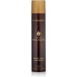L'ANZA Keratin Healing Oil Brush Thru Hair Spray with Medium Hold Effect 10.6 Fl Oz 300ml