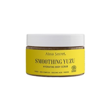 Yuzu Body Scrub with Aha, Body Scrub with Papaya Enzymes and Succinic Acid for All Skin Types ECOCERT COSMOS NATURAL