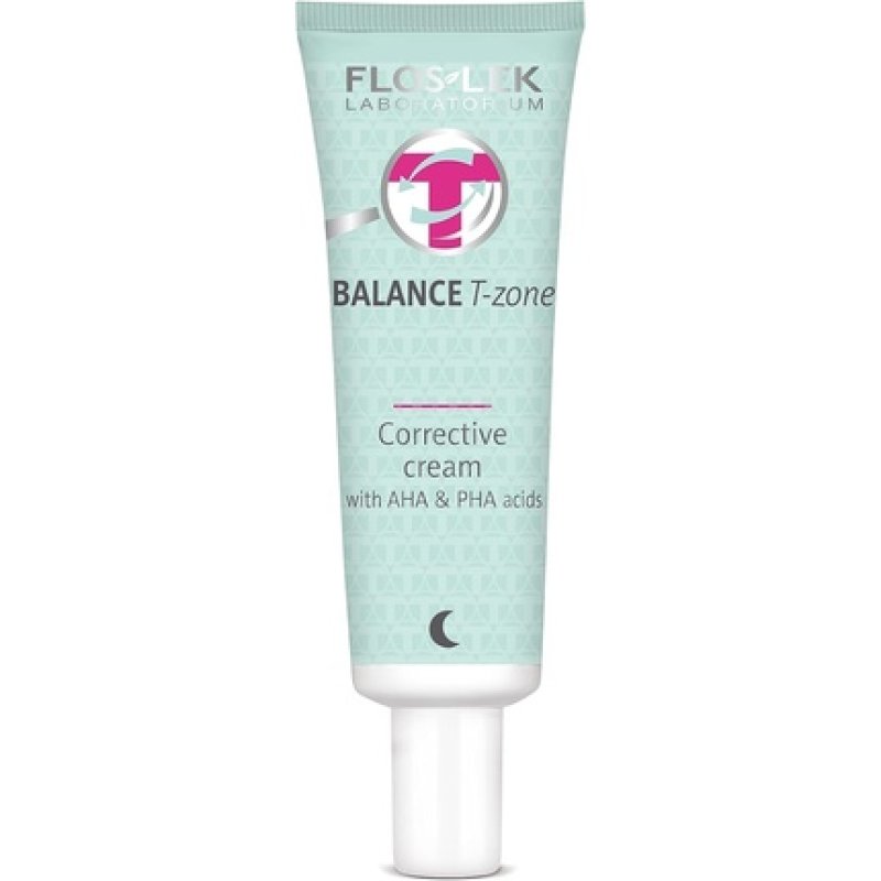 FLOSLEK Corrective Face Night Cream with AHA and PHA Acids 50ml - For All Skin Types