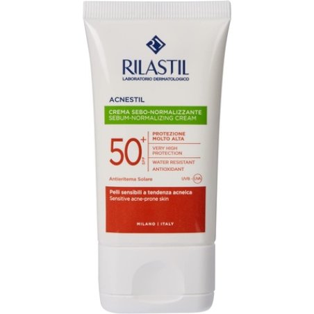 Rilastil Acnestil Sebo-Normalizing Cream Lenitive and Opacifying Action Anti-Erythm Acneica SPF 50 40ml