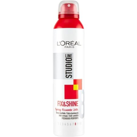 L'oreal Studio Line Fix & Shine Ultra Strong Hold Hair Spray 24 Hour Fixing 250ml
