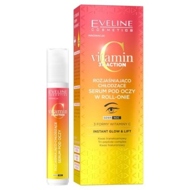 Vitamin C 3x Action Brightening-Cooling Eye Serum with Roll-On