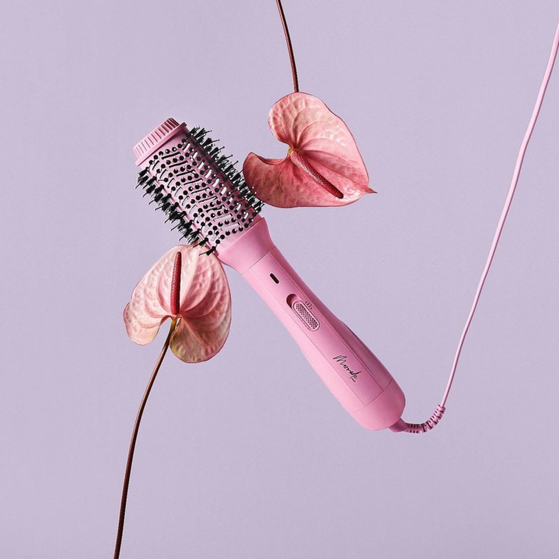 Mermade Hair Blow-Dry Brush Brosse soufflante à air chaud À chaleur Rose 1200 W 2,5 m