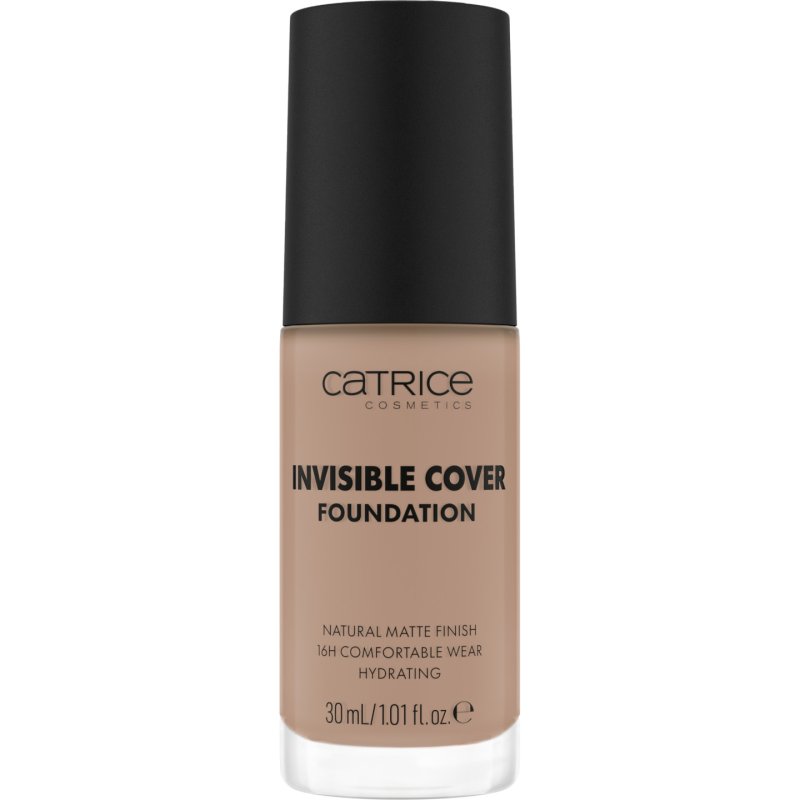 Catrice Invisible Cover Foundation 30ml 030N Moisturizing Long-Lasting Natural for Dry Skin Vegan Oil-Free Paraben-Free