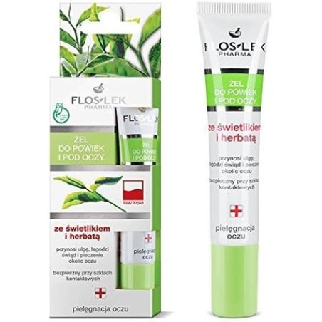 Floslek Lid & Under Eye Gel with Eyebright and Green Tea 15ml
