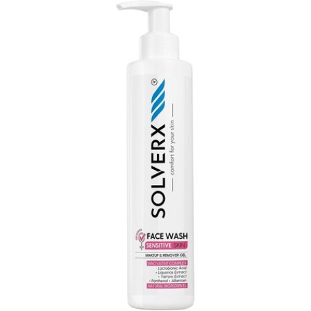 SOLVERX Sensitive Skin Facial Cleanser with Pump 200ml