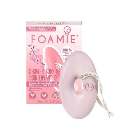 Moisturizing Body Bar with Cherry Blossom and Rice Milk - Gentle and Soap-Free - Sulfate and Paraben Free - Made in the