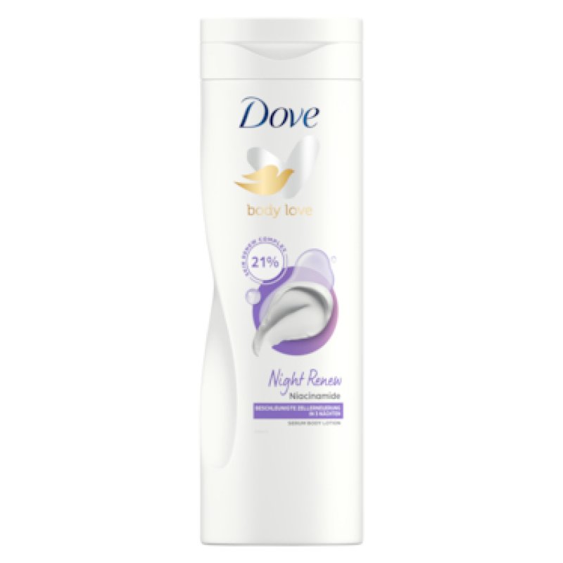 Dove Body Love Serum Body Lotion Night Renew Skin and Body Care with 21% Skin Renew Complex 400ml