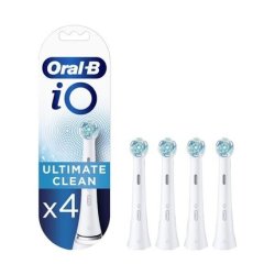 Oral-B iO Ultimate Clean White Replacement Electric Toothbrush Heads - Pack of 4