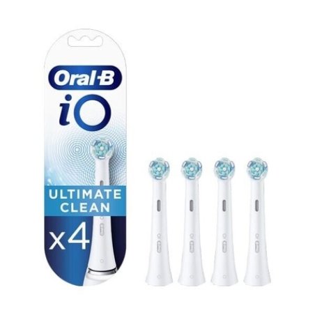 Oral-B iO Ultimate Clean White Replacement Electric Toothbrush Heads - Pack of 4