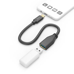 Hama Adaptateur 00201605 / USB-A to USB-C 0.15m Noir