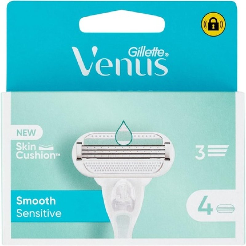 Gillette Venus Deluxe Smooth Sensitive Shaver Refills for Women 5 Blades - Pack of 4