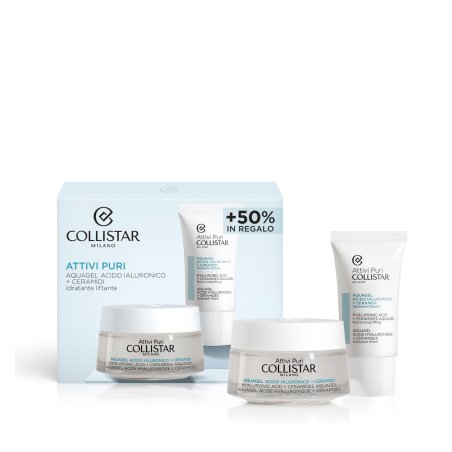 COLLISTAR Pure Actives Kit Hyaluronic Acid Ceramides Aquagel 50ml 25ml