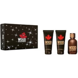 Dsquared2 Wood Pour Homme Gift Set - Eau De Toilette 100 Ml, Shower Gel 100 Ml, And After Shave Balsam 100 Ml