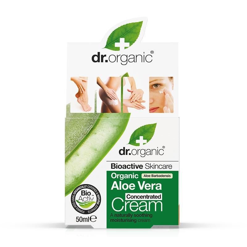 Dr Organic Organic Aloe Vera Cream Natural Vegan Cruelty Free Paraben & SLS Free 50ml