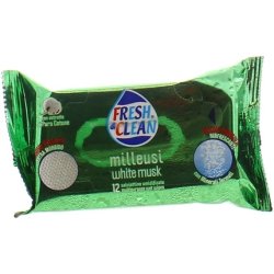 Fresh & Clean White Musk Wipes - Pack of 12