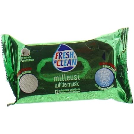 Fresh & Clean White Musk Wipes - Pack of 12